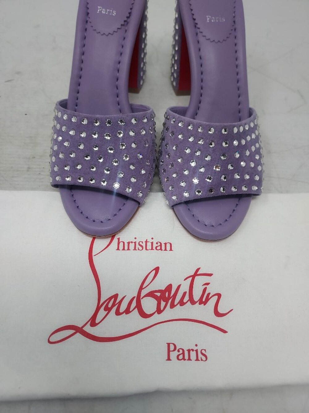 Christian Louboutin Purple Jane Strass Crystal Sandal - Picture 6 of 13